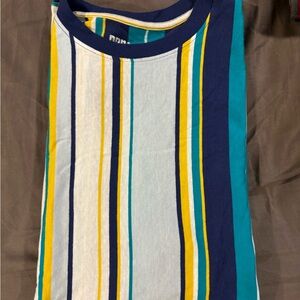 Striped Kids Shirt - Blue, Yellow, White